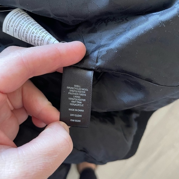 Express | Black Wool Blend Dress Coat sz S - Picture 2 of 3